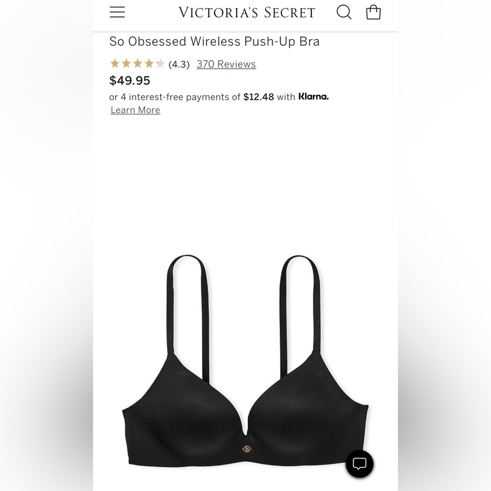 Victoria’s Secret So Obsessed Wireless Bra.